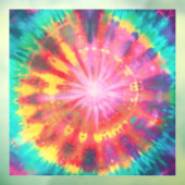 Levendige kleurrijke Stropdas-Dye #1 Raamsticker (Vel 3)