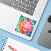 Levendige kleurrijke Stropdas-Dye #1 Sticker (Laptop met iPhone)