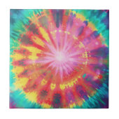 Levendige kleurrijke Stropdas-Dye #1 Tegeltje (Voorkant)