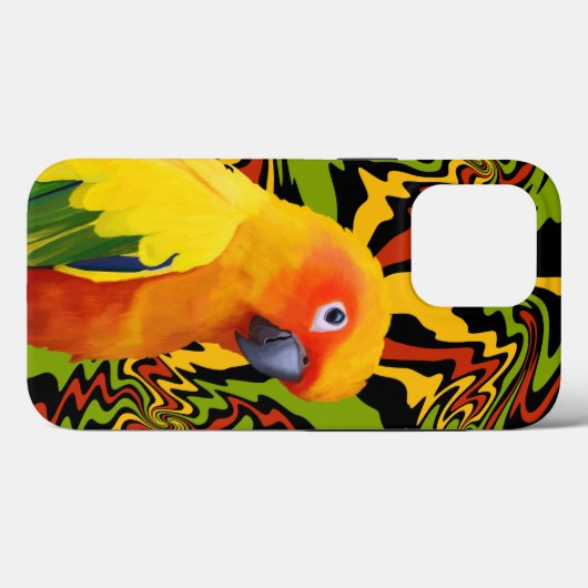 Levendige kleurrijke Sun Conure Parrot Case-Mate iPhone Case (Achterkant (horizontaal))
