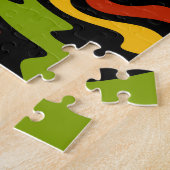 Levendige kleurrijke Sun Conure Parrot Legpuzzel (Zijkant)