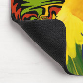 Levendige kleurrijke Sun Conure Parrot Muismat (Hoek)