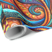 Levendige kleurrijke SWirls Cadeaupapier (Rol Hoek)