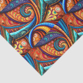 Levendige kleurrijke SWirls Tissuepapier (Detail)