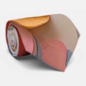Levendige Kleurrijke Swirly Abstracte Schilderkuns Stropdas (Opgerold)
