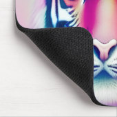 Levendige kleurrijke tijger gezicht gedurfde moder muismat (Hoek)