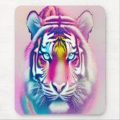 Levendige kleurrijke tijger gezicht gedurfde moder muismat (Voorkant)