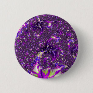 Levendige Kleurrijke Trippy Groovy Boho Spiraal Fr Ronde Button 5,7 Cm