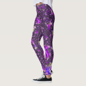 Levendige kleurrijke Trippy Groovy Boho Spiral Fra Leggings (Links)