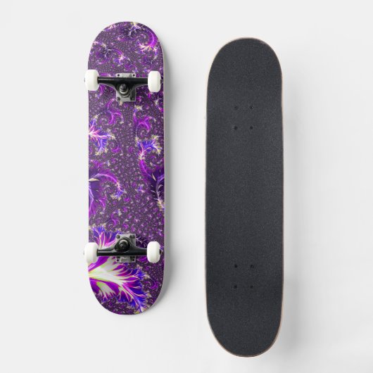 Levendige kleurrijke Trippy Groovy Boho Spiral Fra Persoonlijk Skateboard (Voorkant)