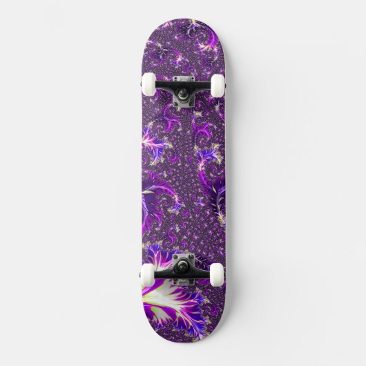 Levendige kleurrijke Trippy Groovy Boho Spiral Fra Persoonlijk Skateboard (Voorkant)
