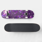 Levendige kleurrijke Trippy Groovy Boho Spiral Fra Persoonlijk Skateboard (Horizontaal)