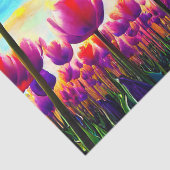 Levendige kleurrijke Tulpen ontkoppelen Tissuepapier (Detail)