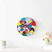 Levendige kleurrijke veelkleurige Stropdassen Ronde Klok (Huis)