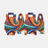 Levendige kleurrijke wervelingen bedankdoosjes (Uitgevouwen)