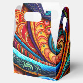 Levendige kleurrijke wervelingen bedankdoosjes (Geopend)