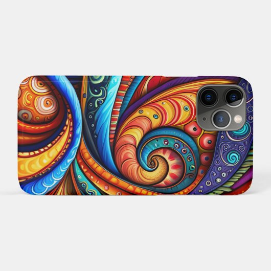 Levendige kleurrijke wervelingen Case-Mate iPhone case (Achterkant (horizontaal))