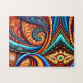 Levendige kleurrijke wervelingen legpuzzel (Horizontaal)