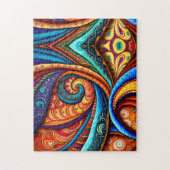 Levendige kleurrijke wervelingen legpuzzel (Verticaal)