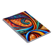 Levendige kleurrijke wervelingen notitieboek (Rechterzijde)