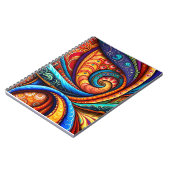 Levendige kleurrijke wervelingen notitieboek (Linkerzijde)