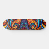 Levendige kleurrijke wervelingen persoonlijk skateboard (Horizontaal)