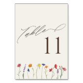 Levendige Kleurrijke Wildflower Bloom Bruiloft Kaart (Achterkant)