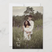 Levendige Kleurrijke Wildflower Foto Bruiloft Kaart (Achterkant)