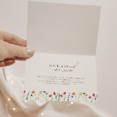 Levendige Kleurrijke Wildflower Moderne Bruiloft Bedankkaart