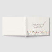 Levendige Kleurrijke Wildflower Moderne Bruiloft Gastenboek (Volledig)