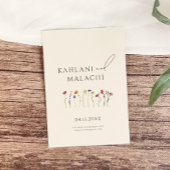 Levendige Kleurrijke Wildflower Moderne Bruiloft RSVP Kaartje