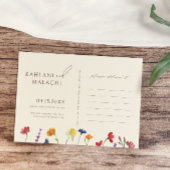 Levendige Kleurrijke Wildflower Moderne Bruiloft Save The Date