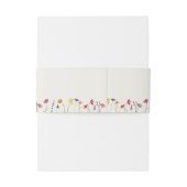 Levendige Kleurrijke Wildflower Moderne Bruiloft Uitnodigingen Wikkel (Achterkant Voorbeeld)