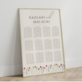 Levendige Kleurrijke Wildflower Moderne Zitgrafiek Poster