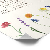 Levendige Kleurrijke Wildflower Moderne Zitgrafiek Poster (Hoek)