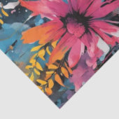 Levendige kleurrijke Wildflower Print Tissuepapier (Detail)