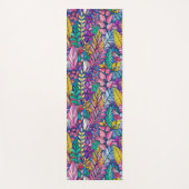 Levendige kleurrijke yoga mat met Natuur patronen (Voorkant)
