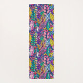 Levendige kleurrijke yoga mat met Natuur patronen (Achterkant)