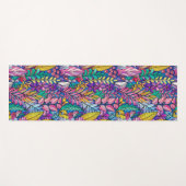 Levendige kleurrijke yoga mat met Natuur patronen (Voorkant (horizontaal))