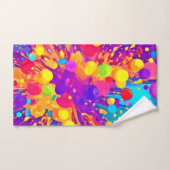 Levendige kleurspatten bad handdoek (Handdoek)