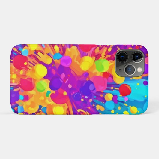 Levendige kleurspatten Case-Mate iPhone case (Achterkant (horizontaal))