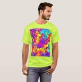 Levendige kleurspatten t-shirt (Voorkant volledig)
