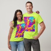 Levendige kleurspatten t-shirt (Unisex)
