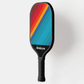 Levendige kleurstrepen personaliseren met naam pickleball paddle (Links)