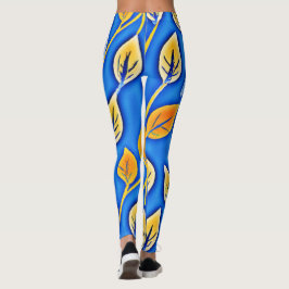 Levendige kleurVista laat patroon Leggings