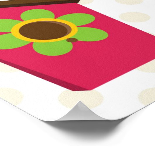 Levendige kleurvogelhuizen poster (Hoek)