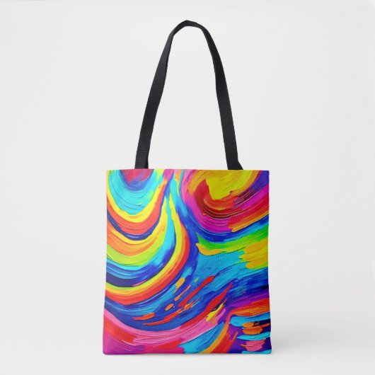 Levendige kleurvortex tote bag (Voorkant)