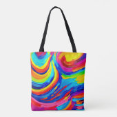 Levendige kleurvortex tote bag (Achterkant)