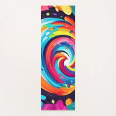 Levendige Kleurwerveling Abstracte Kunst Yogamat (Voorkant)