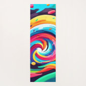 Levendige Kleurwerveling Abstracte Kunst Yogamat (Achterkant)